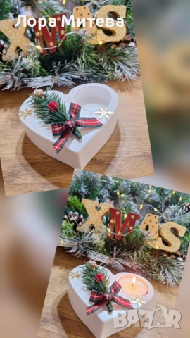Коледни свещници, снимка 4 - Коледни подаръци - 52605452