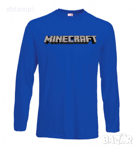 Мъжка тениска майнкрафт Minecraft Logo 2,Minecraft,Игра,Забавление,подарък,Изненада,Рожден Ден., снимка 2 - Тениски - 36496532