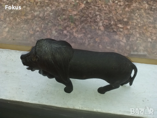 Страхотен и невероятен лъв от дърво абанос статуетка фигура, снимка 4 - Антикварни и старинни предмети - 52335650