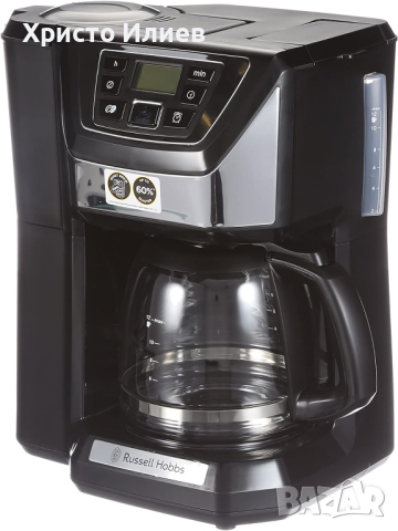 Кафемашина Russell Hobbs с мелница дигитален таймер кана 1,5 л филтърна кафе машина за шварц кафе, снимка 2 - Кафемашини - 44897121