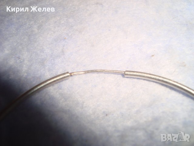 ГОЛЯМА КРАСИВА СТИЛНА КЛАСИЧЕСКИ СТИЛ Тип ХАЛКА СРЕБЪРНА ОБЕЦА СРЕБРО 925 със СЪРЧИЦЕ 32399, снимка 6 - Обеци - 38352342