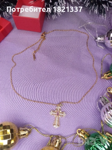Дамско колие с кръст , снимка 3 - Колиета, медальони, синджири - 53167845