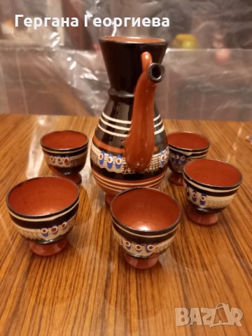 Битов сервиз 6 бр чаши и каничка, снимка 1
