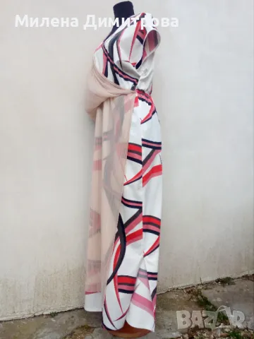 Дълга рокля от сатениран памук , снимка 9 - Рокли - 50066861