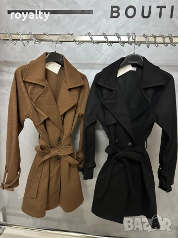 Дамско Зимно Палто Два Цвята, снимка 4 - Палта, манта - 52187040