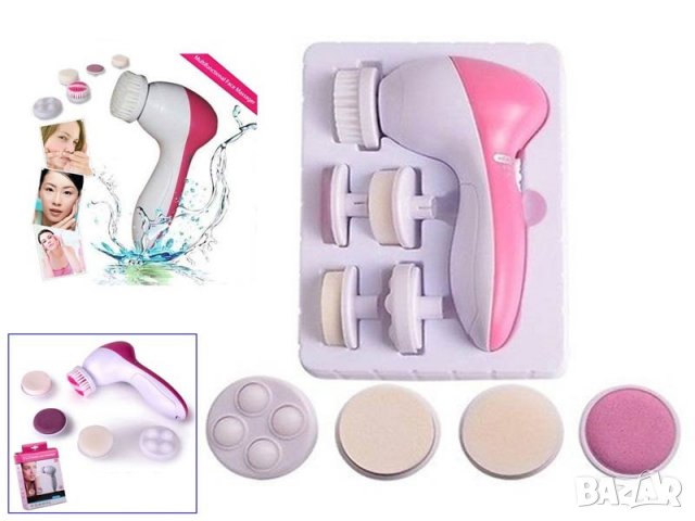Цялостна грижа за лицето с уред за почистване и масаж 5 in 1 Beauty Care Massager, снимка 4 - Други - 32819656