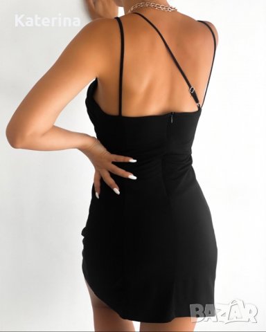 Черна рокля по модел на ZARA / ЗАРА в С, М и Л размер, снимка 4 - Рокли - 38253992