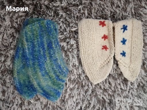 Нови дамски топли терлички ръчно плетиво от мохер и вълна, снимка 2 - Други - 28040973