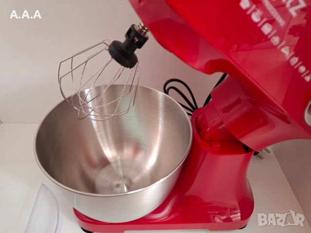 Планетарен миксер с купа от инокс Oliver Voltz, 600W, 3.5 литра, 3 бъркалки, 12 степени + Pulse, Чер, снимка 2 - Миксери - 52275122