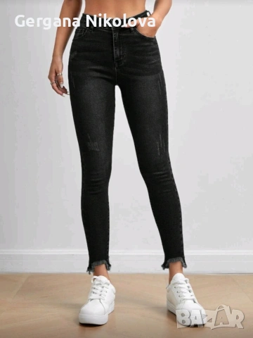 Дамско черно дънки, снимка 3 - Дънки - 53011571