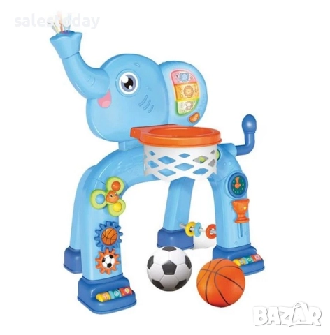 Бебешки баскетболен кош и футболна врата, светлина и звук, снимка 3 - Играчки за стая - 52571931