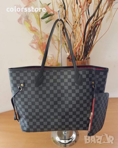 Черна чанта  Louis Vuitton  Neverfull , снимка 3 - Чанти - 37733377