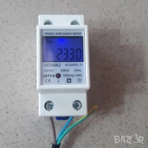 Контролен подотчетен монофазен електромер за DIN шина 80А, снимка 5 - Други машини и части - 53275031