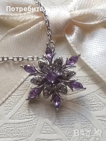 Колие с кристали , снимка 6 - Колиета, медальони, синджири - 49045043