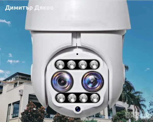 Двойна WiFi безжична IP камера 2MP FULL-HD1080P с цветно нощно виждане, снимка 3 - Камери - 48111047