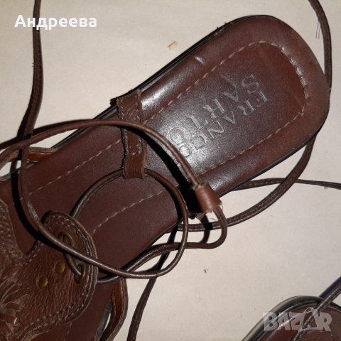 Обувки/Сандали - ест. кожа, с връзки, снимка 1