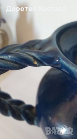 Синя порцеланова кана с маркировки, снимка 9 - Антикварни и старинни предмети - 32413704