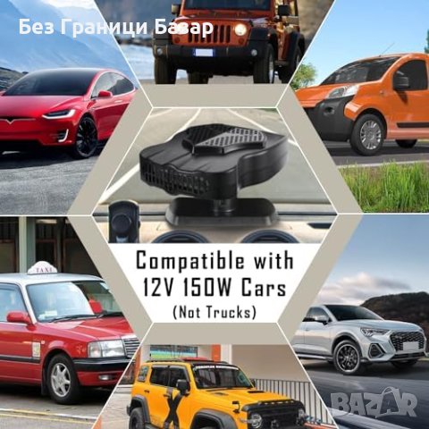 Нов Bestcool 12V 150W Автомобилен Отоплител/Вентилатор, Портативен, 360°, снимка 7 - Друга електроника - 44078727