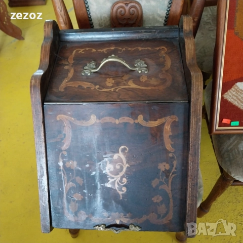 Кутия-антикварна за въглища , снимка 3 - Декорация за дома - 52115358