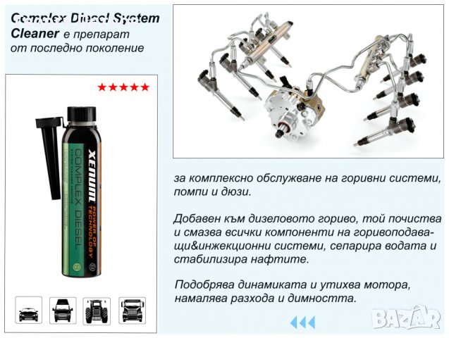 Препарат за прочистване на дизелова горивна и инжекционна система XENUM COMPLEX DIESEL SYSTEM CLEANE, снимка 4 - Аксесоари и консумативи - 22279160