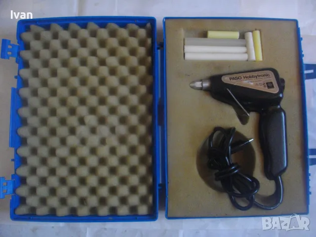 60 вата немски оригинален ЕЛЕКТРИЧЕСКИ ПИСТОЛЕТ ЗА ЛЕПЕНЕ СЪС СИЛИКОН пръчки ф11мм Старо качество , снимка 2 - Други инструменти - 47758737