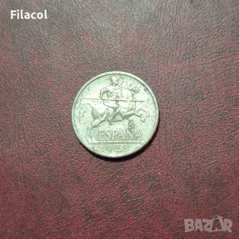 Испания 10 сентимос 1945 година