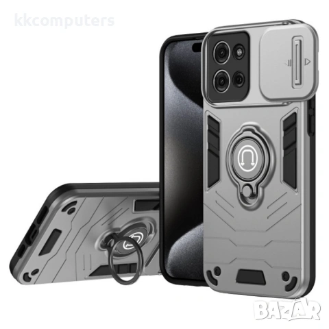 Motorola Moto G75 5G Удароустойчив Ring Holder2 Калъф и Протектор, снимка 2 - Калъфи, кейсове - 53234525
