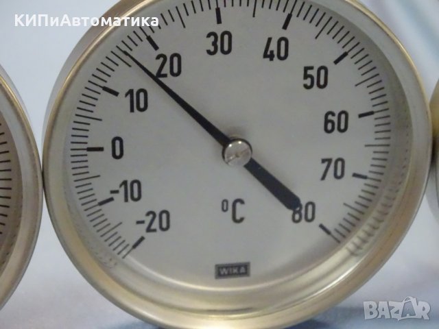 биметален термометър Wika thermometer ф100mm, 0/+400°C, -20/+80°C, L-80-230mm, снимка 3 - Резервни части за машини - 35181000