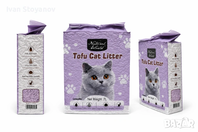 Котешка тоалетна - тофу пелети 7L/2.5кг