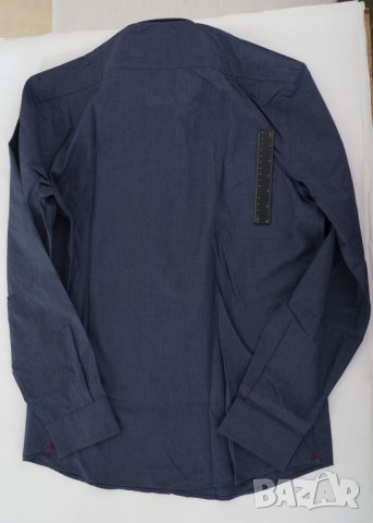 Мъжка памучна тъмносиня риза марка Giorgio di Mare - L, снимка 8 - Ризи - 28213906