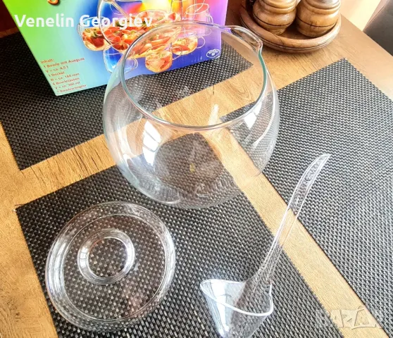 Комплект за пунш ,,Bohemia" от 9 части за сервиране на напитки 4.5L, снимка 8 - Сервизи - 49195451