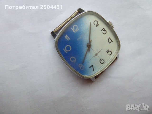 pobeda square ретро съветски рядък механичен мъжки часовник, снимка 5 - Мъжки - 43288950
