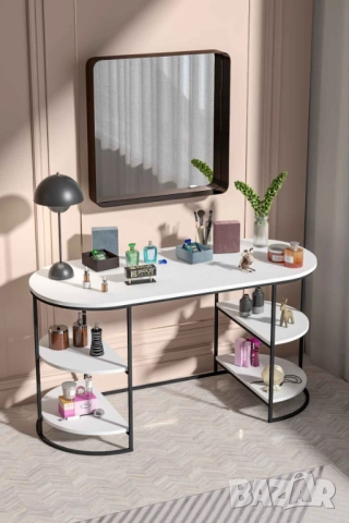 Тоалетка за грим / Тоалетка за спалня / Маса за грим, снимка 6 - Етажерки - 52211351
