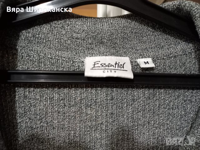 Сива жилетка меланж. Плетка от коприна. Размер: М. , снимка 2 - Жилетки - 40522545