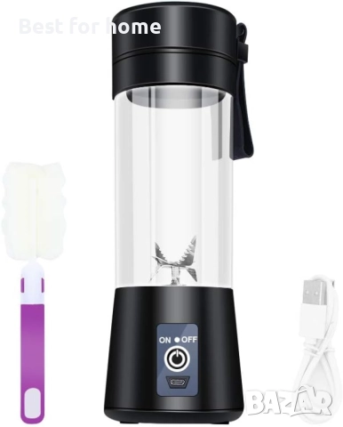 Преносим USB Блендер MoYouno – 400ml, 6 остриета, за Смутита и Протеинови Шейкове