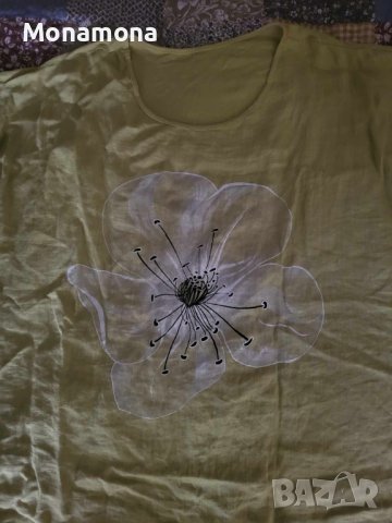 РАЗПРОДАЖБА - Страхотна ленена блуза, снимка 2 - Ризи - 43071946