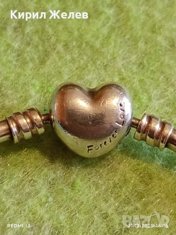 Сребърна гривна от колекция Pandora Moments Forever love елегантна 49718, снимка 5 - Гривни - 52912774