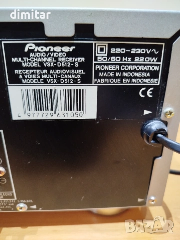 Ресийвър PIONEER VSX - D512🎵🎶, снимка 5 - Ресийвъри, усилватели, смесителни пултове - 53163237