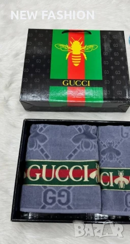 Памучни Хавлии -2бр с Кутия ✨ Gucci , снимка 4 - Хавлиени кърпи - 51169388