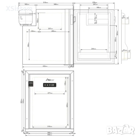 Нов компресорен хладилник на 1224V, снимка 7 - Хладилници - 53207218