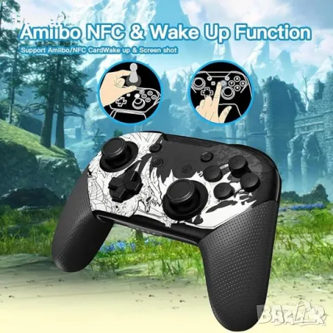 Безжичен контролер за Switch/Switch Lite/Switch OLED, с двойна вибрация, снимка 5 - Аксесоари - 49811698