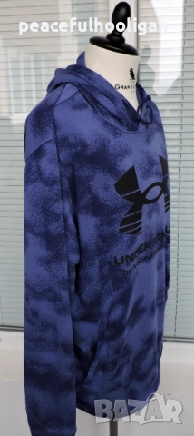 Under Armour Mens Blue Camo Hoodie мъжки спортен суичър размер XXL, снимка 4 - Спортни дрехи, екипи - 52182873