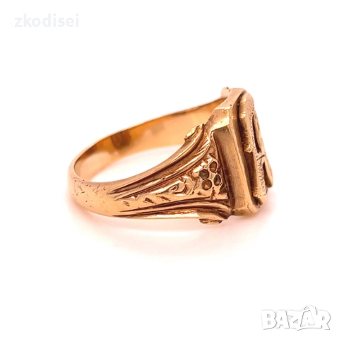 Златен мъжки пръстен 8,69гр. размер:66 14кр. проба:585 модел:22513-1, снимка 3 - Пръстени - 52636194