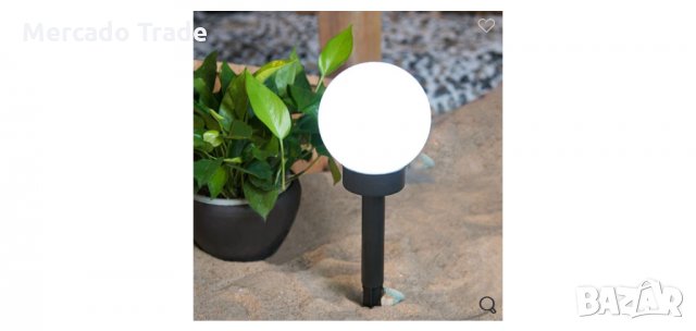 Соларен фенер, Глобус, Бял, снимка 2 - Соларни лампи - 35635645