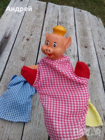 Стари кукли за куклен театър,Трите Прасенца, снимка 5 - Антикварни и старинни предмети - 27063917