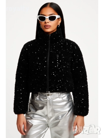 Черно Дамско Яке С Две Лица 