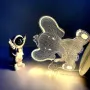 Холограмна 3D LED лампа Слонче, снимка 2