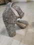 Сребристи токчета с брокат, снимка 4