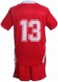 Екип футболен, Червен, С номер. Различни комбинации от размер и номер на гърба. , снимка 2