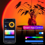 PANAMALAR Smart Sunset WiFi прожекционна лампа/Гласово/Таймер/180°/App Control за фотография, снимка 4